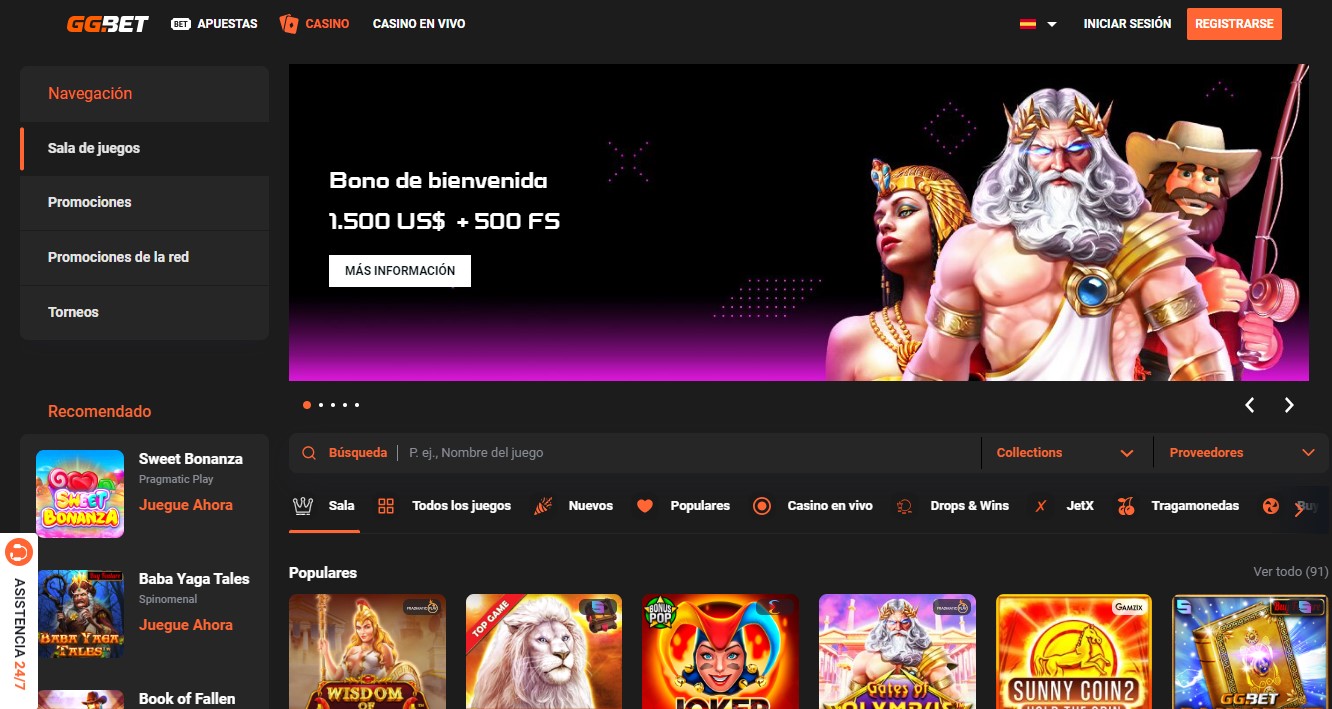 GGbet casino website